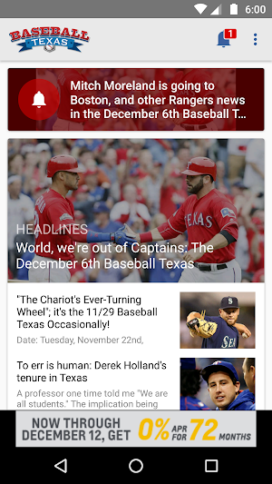 Baseball Texas - Rangers News Screenshot 0