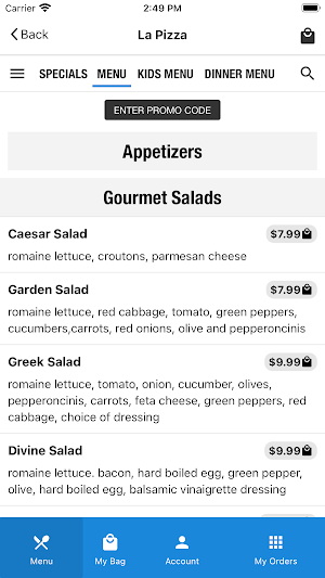 La Pizza App Screenshot 2