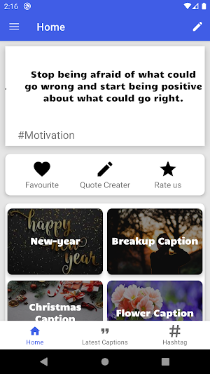 Caption for Instagram : Instagram Quotes. Screenshot 1