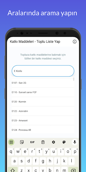 Katkı Maddeleri Screenshot 2