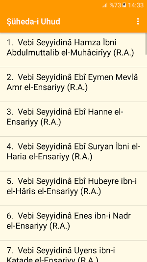 Şüheda-i Uhud,Ashabı Uhud Screenshot 1