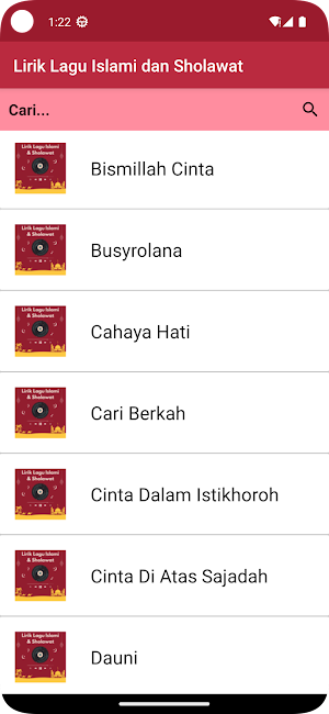 Lirik Lagu Religi dan Sholawat Screenshot 3