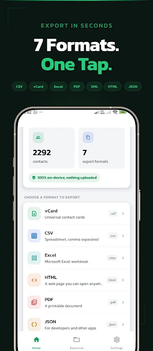 Export Contacts To Any Format Screenshot 0