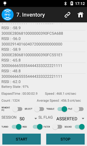 Bluebird RFID Demo App for RFR Screenshot 1