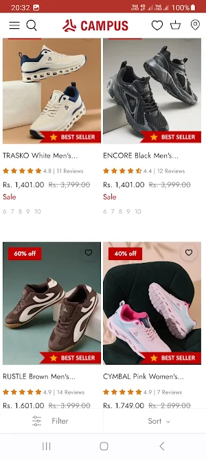 Campus Shoes - Online Shopping Screenshot 1