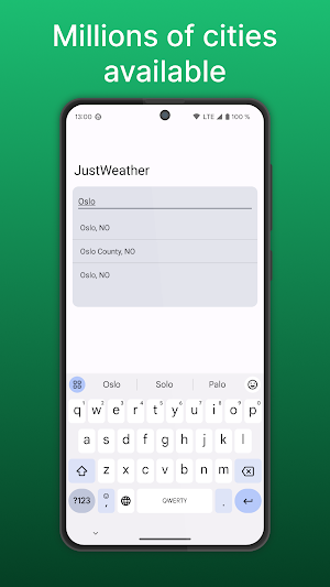 JustWeather Screenshot 1