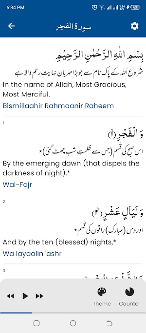 Surah Fajr سورة الفجر Screenshot 3