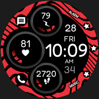 Digital Red watch face
