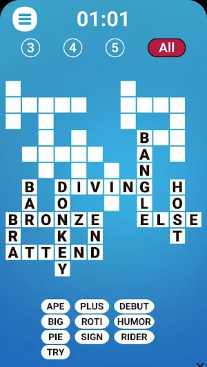 Word Fit Fill-In Crosswords Screenshot 0