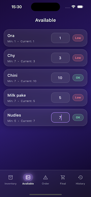 Groceries App Screenshot 2