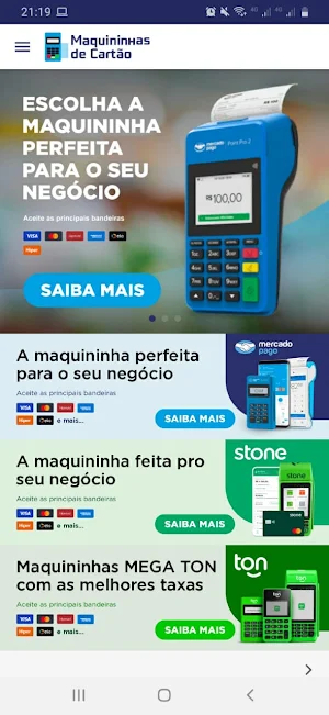 Maquininhas de Cartão Screenshot 0