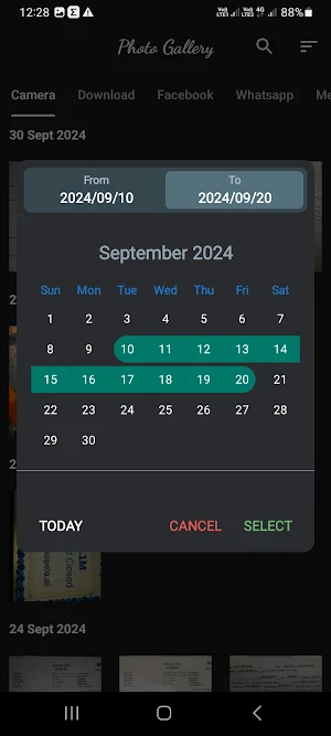 Gallery Search - Date & Tags Screenshot 2