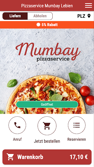 Pizzaservice Mumbay Lebien Screenshot 0