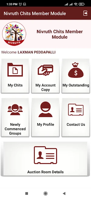 Nivruth Chits Member Module Screenshot 0