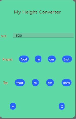 Height Converter App Screenshot 1