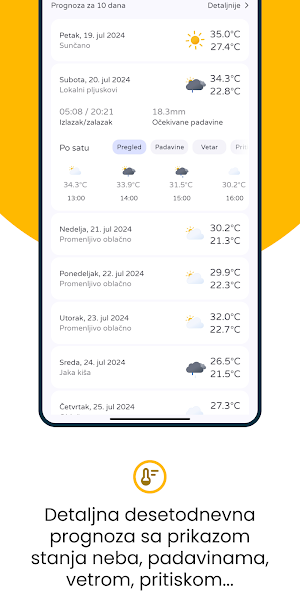 VojvodinaMeteo: Vreme i radar Screenshot 1