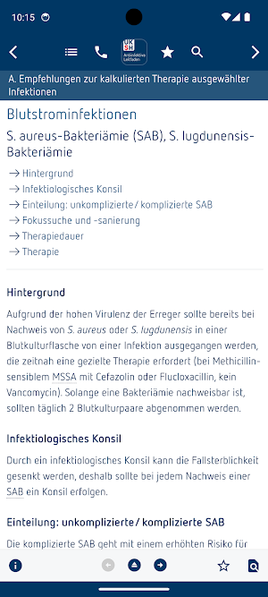 Antiinfektiva-Leitfaden UKSH Screenshot 3