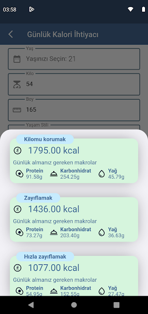 Kalorimetri Screenshot 3