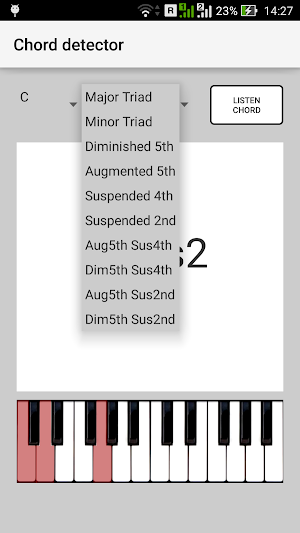 Chord detector Screenshot 2