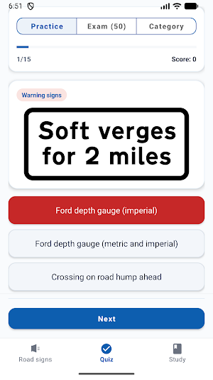UK Road Signs Theory Test Screenshot 3