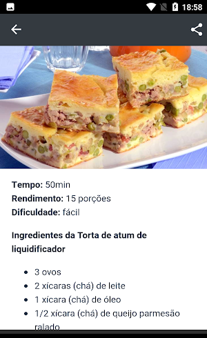 Torta de liquidificador salgada fáceis Screenshot 2