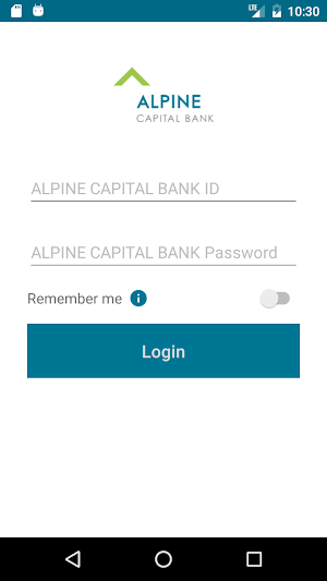 Alpine Capital Bank Mobile Screenshot 1