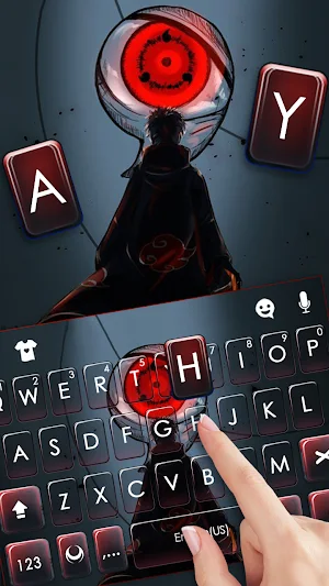 Anime Sharingan Keyboard Background Screenshot 1