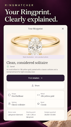 RingMatcher: Engagement Rings Screenshot 2