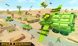 Flying missile Truck Attack: US Army Truck Driving Screenshot 0