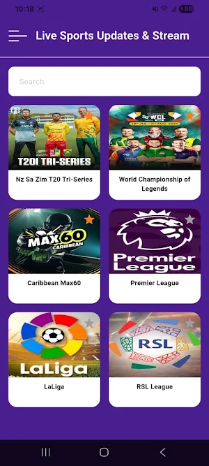 Live Sports Updates & Stream Screenshot 1