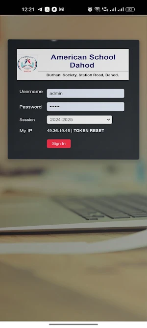 AMERICAN SCHOOL ADMIN APP Screenshot 1