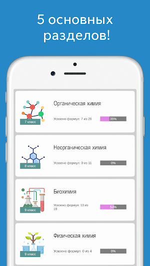 Формулы по химии с тестом Screenshot 1