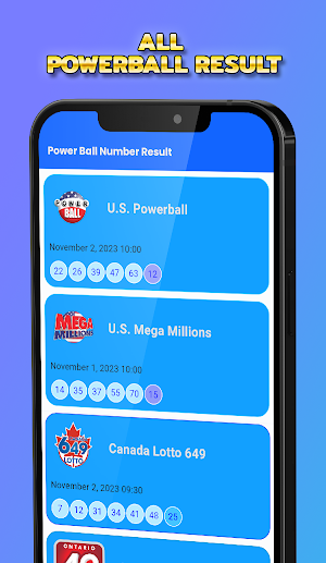 Powerball Mega Lottery Result Screenshot 0