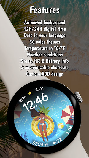 Animated Summer Pool Screenshot 1