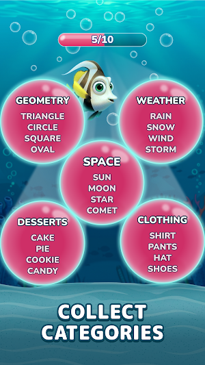 Bubble Associations: Word Game Screenshot 1