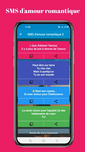 SMS d'amour romantique 2024 Screenshot 2