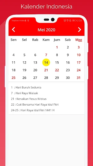 Kalender Indonesia Screenshot 1