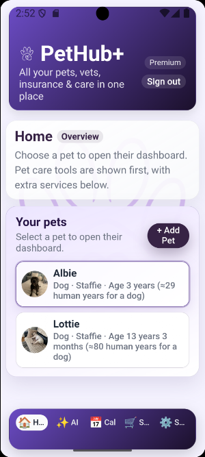 PetHub+: Pet Tracker & QR Tag Screenshot 1