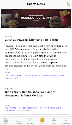 Mooresville Pioneers Athletics - Indiana Screenshot 3