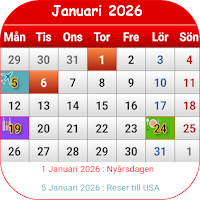Sverige kalender 2026