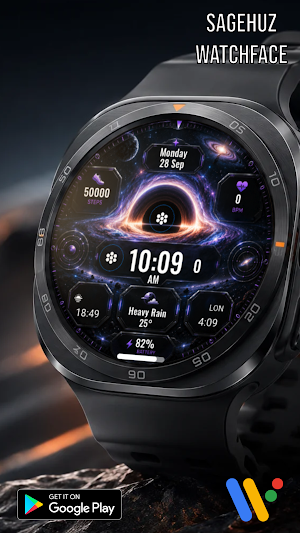 A167 Blackhole watchface Screenshot 0