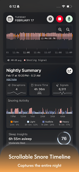Snore Timeline Screenshot 3