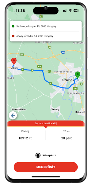 Hatnégyes Taxi Szolnok Screenshot 0