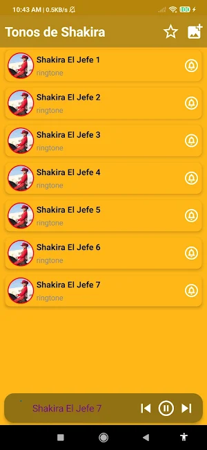 Shakira El Jefe Ringtone Screenshot 1