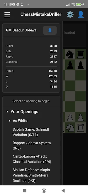 ChessMistakeDriller: Openings Screenshot 2