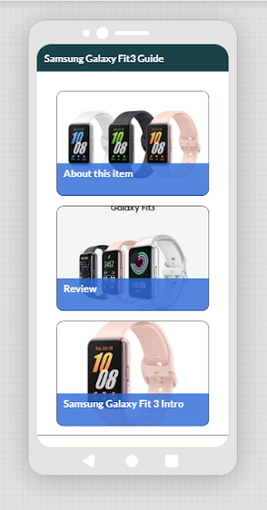 Samsung Galaxy Fit3 App Guide Screenshot 0