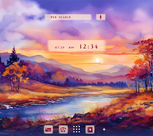 Fall Sunset Theme +HOME Screenshot 0