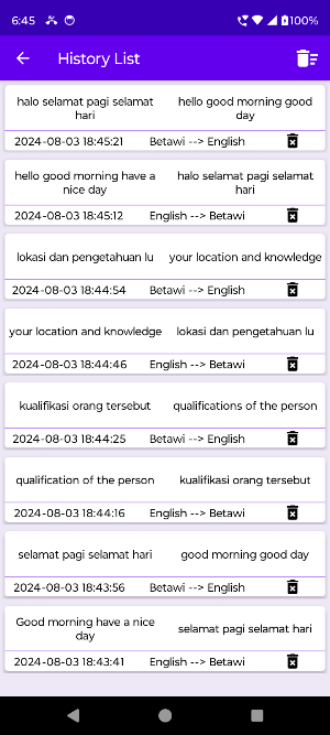 English To Betawi Translator Screenshot 2