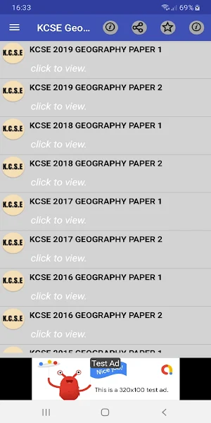 Kcse Geography: past papers Screenshot 0