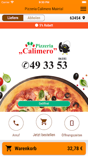 Pizzeria Calimero Maintal Screenshot 0